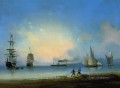 Ivan Aivazovsky russian and french frigates Seascape
